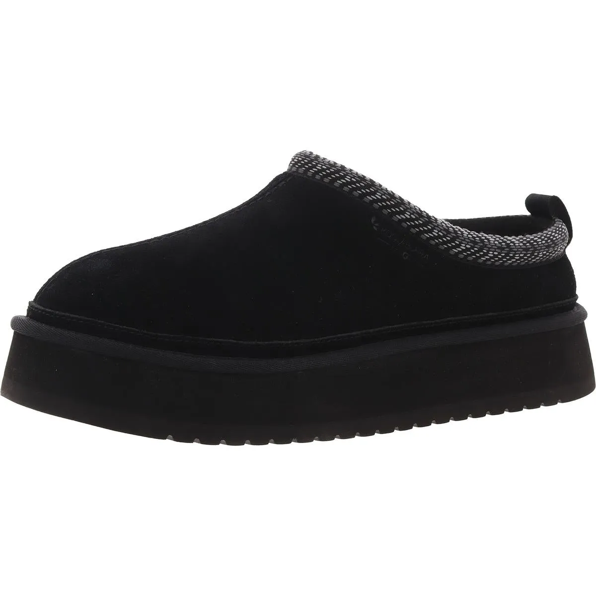 Koolaburra Womens Burree Embroidered Faux Shearling Loafer Slippers