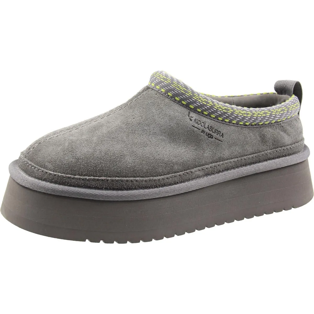Koolaburra Womens Burree Embroidered Faux Shearling Loafer Slippers