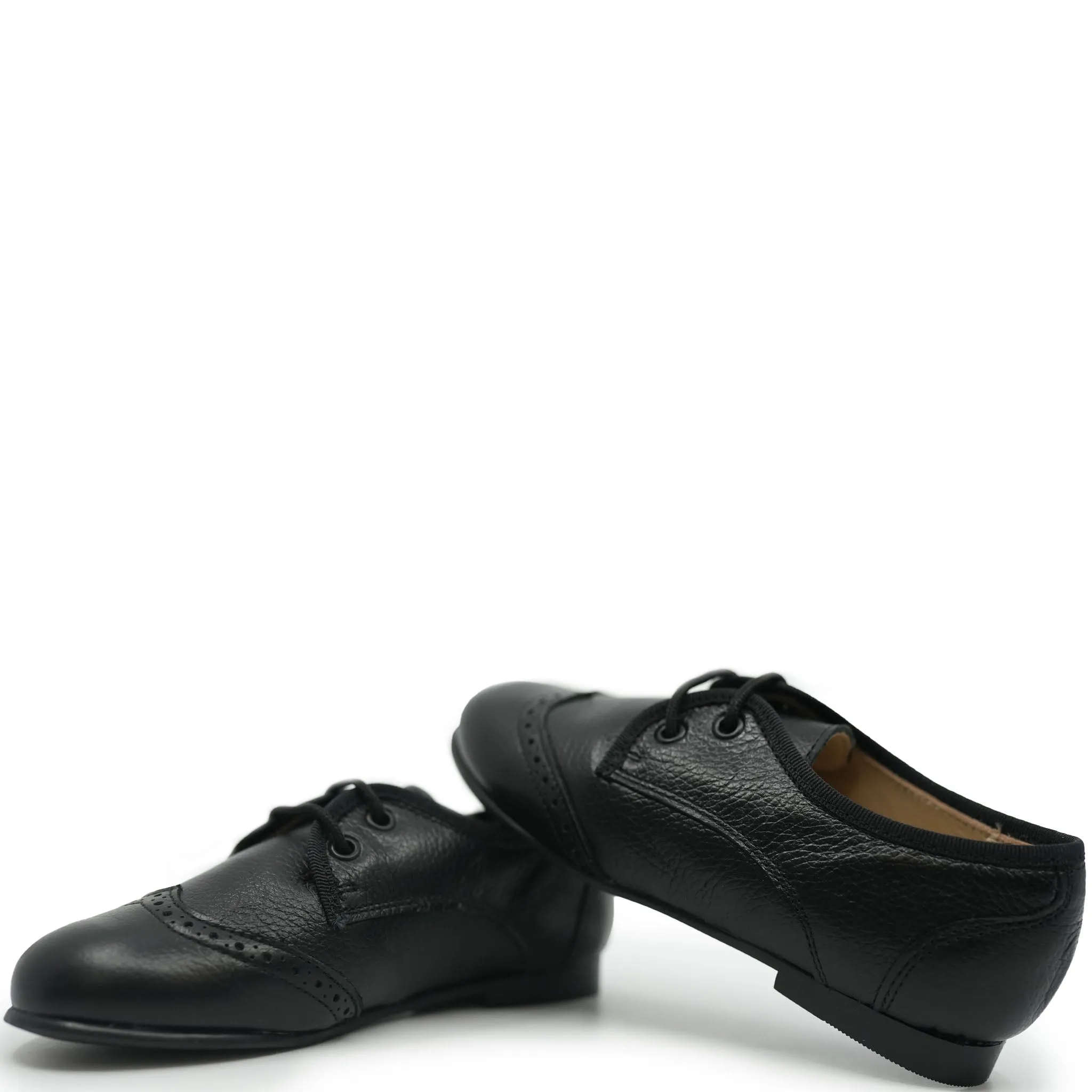 LMDI Black Leather Wingtip Oxford