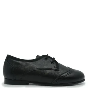 LMDI Black Leather Wingtip Oxford