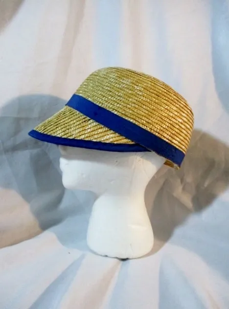 MARKS SPENCER Natural STRAW Sun Hat Railroad Cap OS Woven M&S Womens