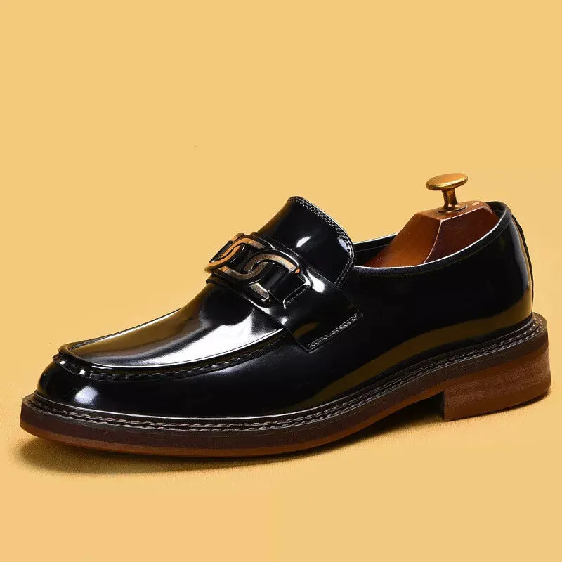Men Loafers Shoes Real Leather Dress Shoes Wedding Casual Business Shoes Slip On