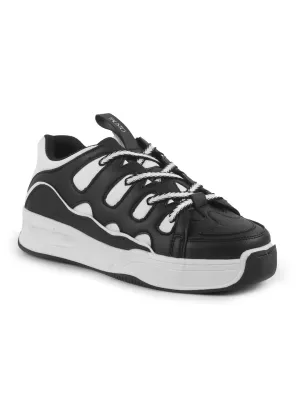 Men White Retro Streetwear Chunky Rugged Sneakers | Heavy Duty Gen-Z Korean Casual Shoes | Memory Cushioned Insole