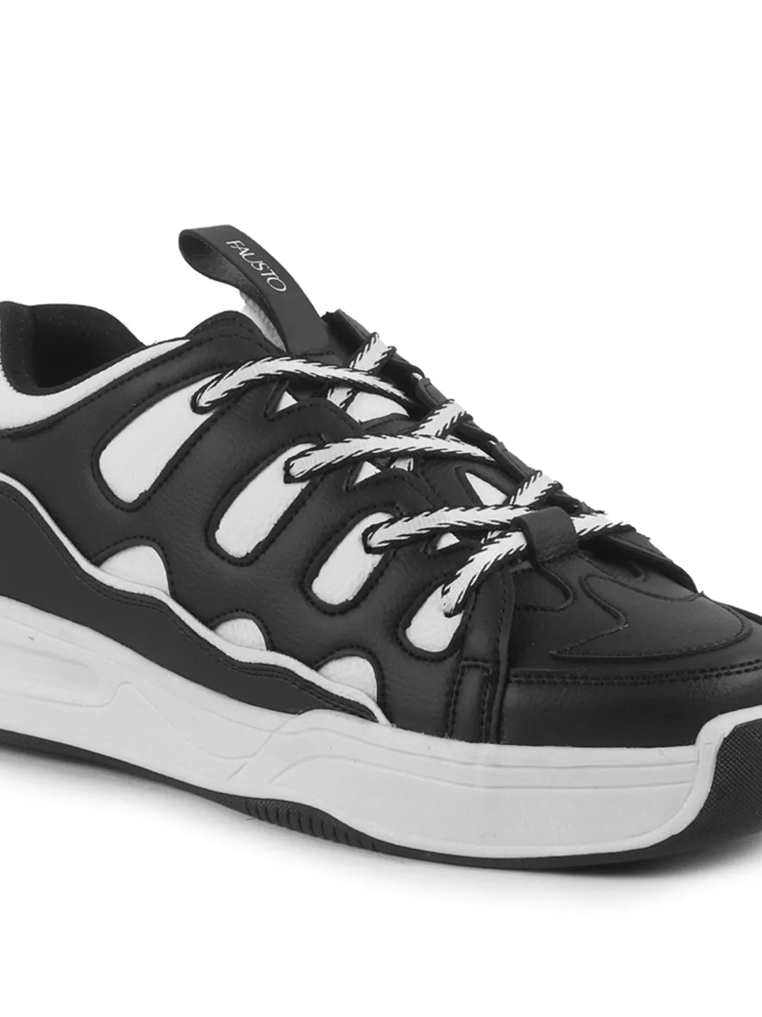 Men White Retro Streetwear Chunky Rugged Sneakers | Heavy Duty Gen-Z Korean Casual Shoes | Memory Cushioned Insole
