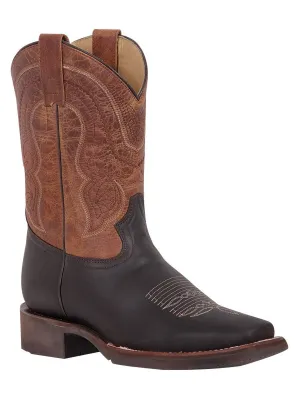 Men's Bovine Leather Classic Western Cowboy Boots 'El General' Color Choco 43004
