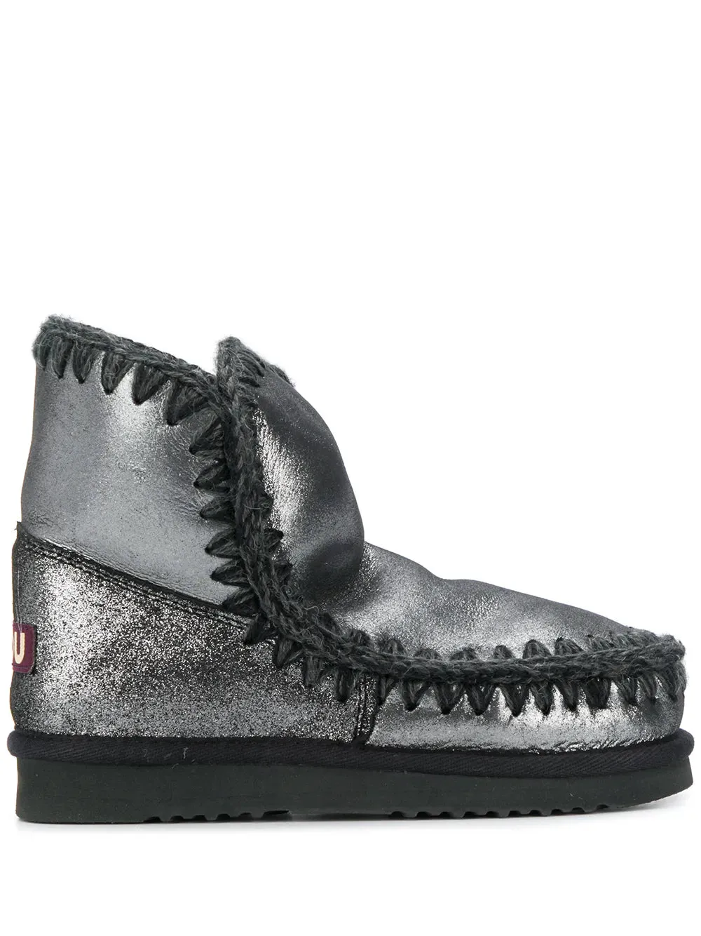 Mou woven detail boots