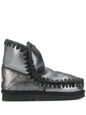 Mou woven detail boots