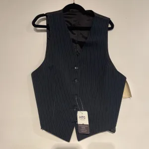 Navy Stripe Poly Vest