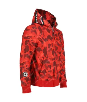 NEW Men's Dupe Red Bape Hoodie Sz M