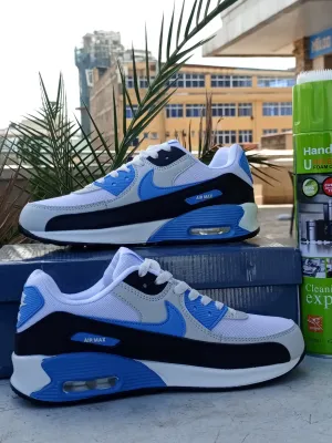 Nike Air Max 90 - White, Black & Light Blue
