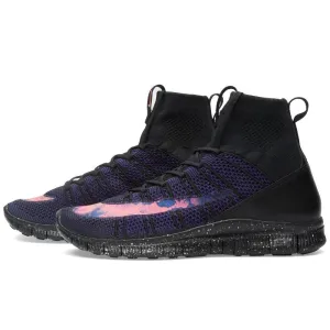 NIKE FREE FLYKNIT MERCURIAL Black & Bright Crimson