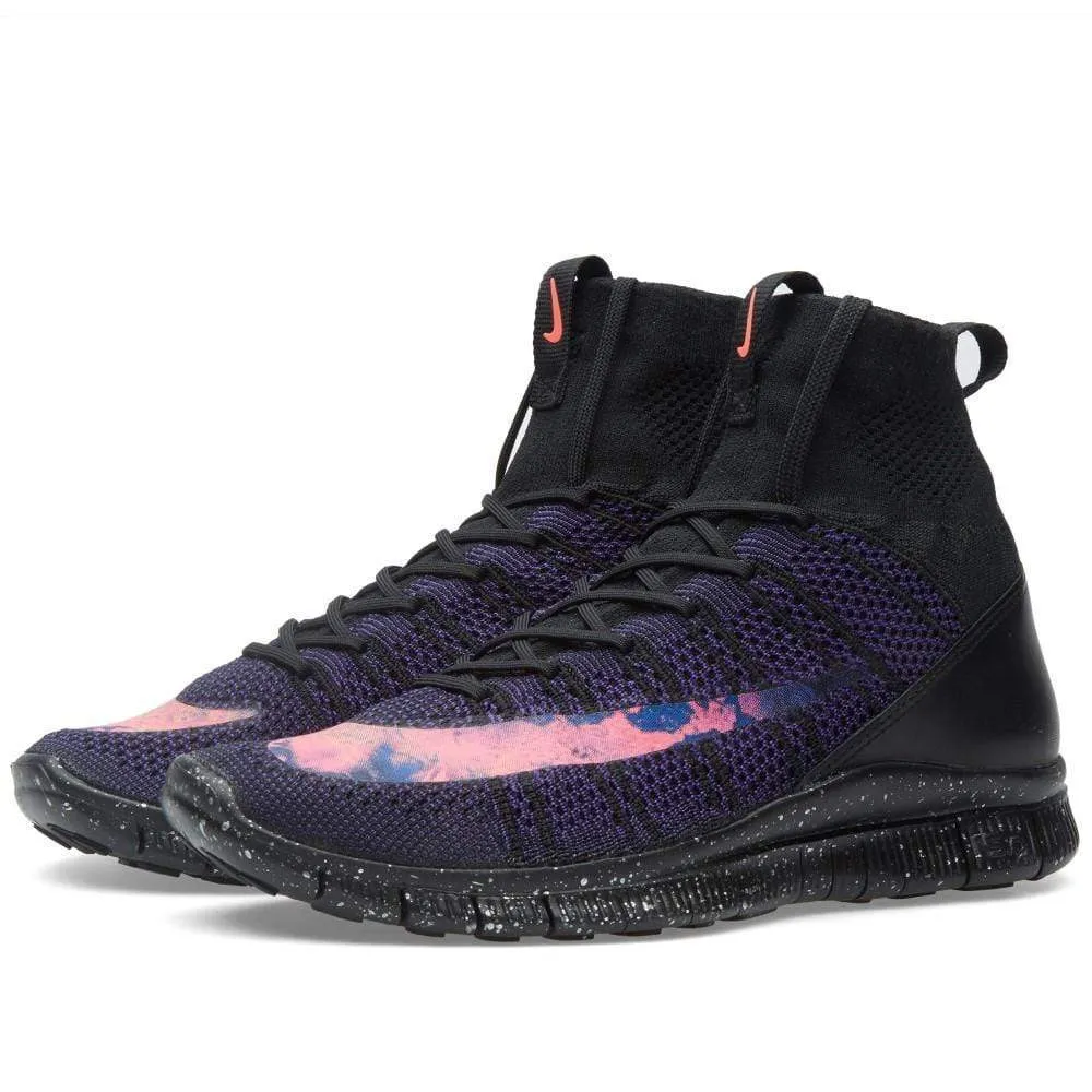 NIKE FREE FLYKNIT MERCURIAL Black & Bright Crimson