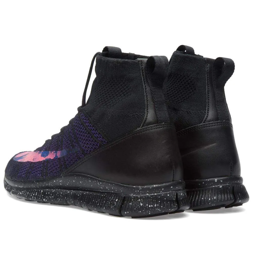 NIKE FREE FLYKNIT MERCURIAL Black & Bright Crimson