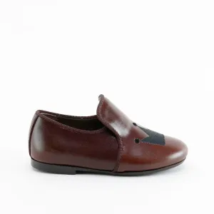 Papanatas Dark Brown Crown Embroidered Loafer