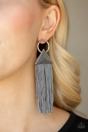 Paparazzi - Oh My GIZA - Silver Earrings