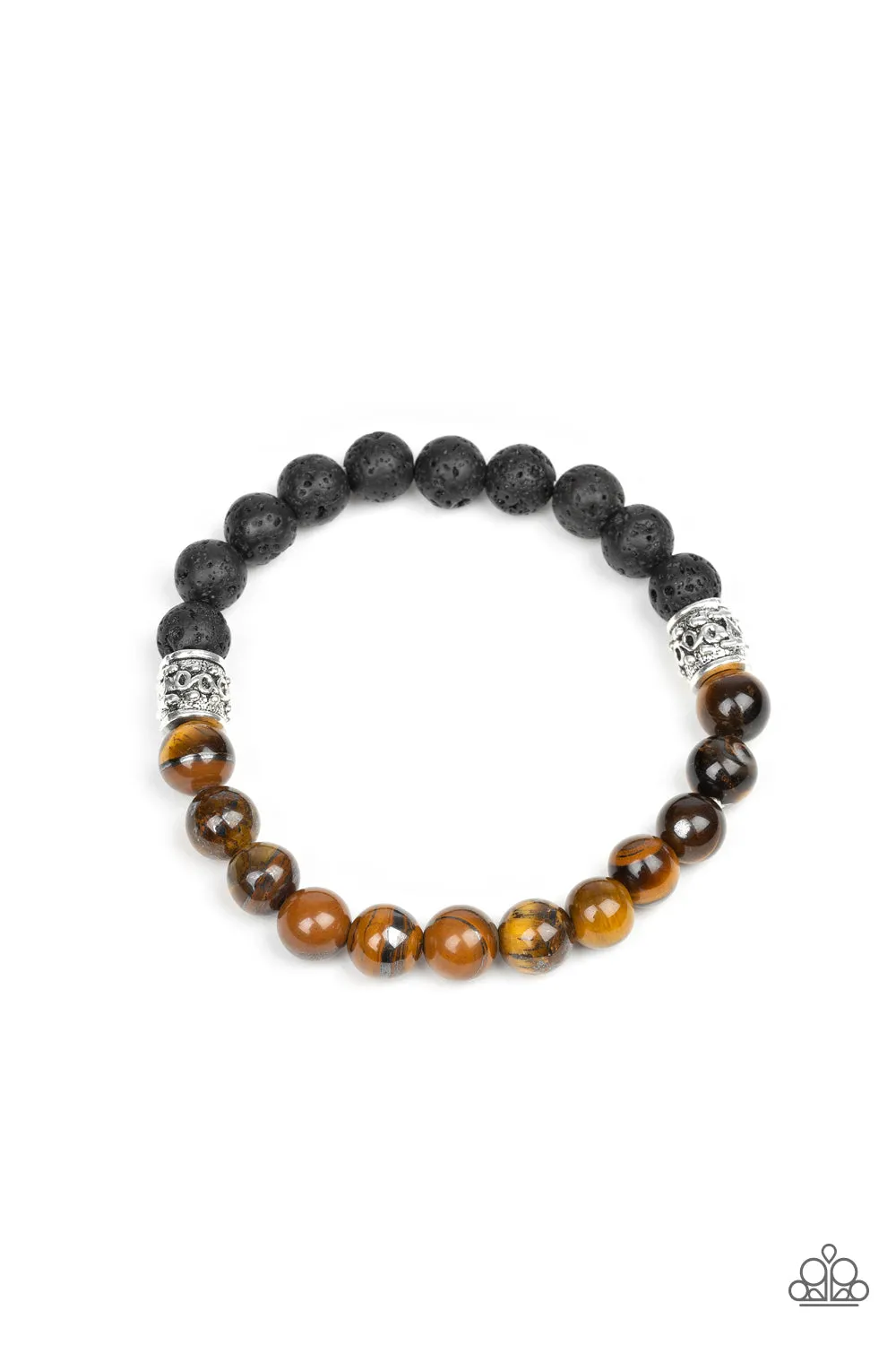 Paparazzi - Take It Easy - Brown Urban Bracelet
