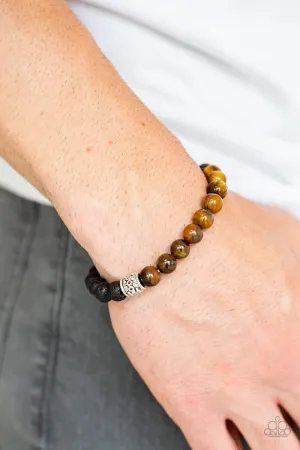 Paparazzi - Take It Easy - Brown Urban Bracelet