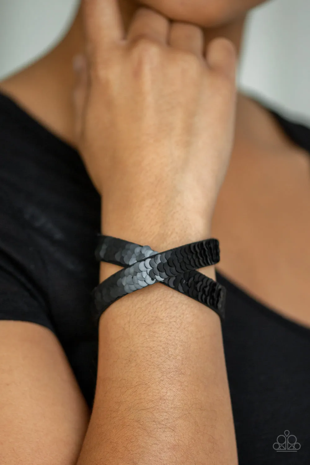 Paparazzi - Under The SEQUINS - Gold Bracelet