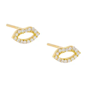 Pavé Lip Stud Earring