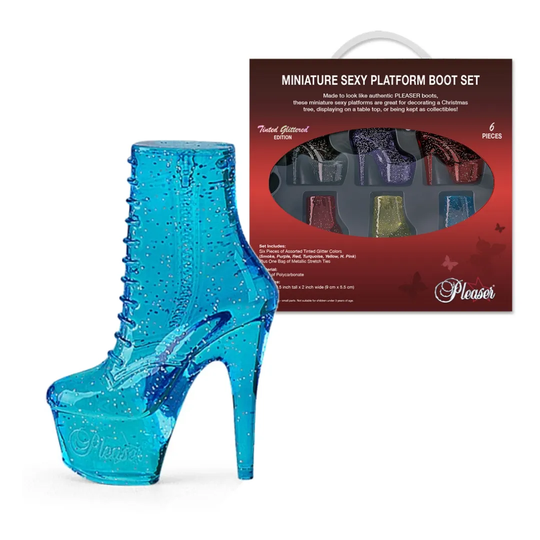 Pleaser Glitter Miniatuur Laarsjes
