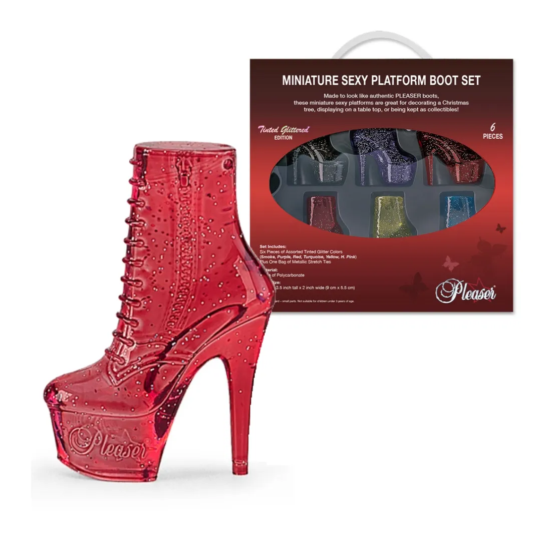 Pleaser Glitter Miniatuur Laarsjes
