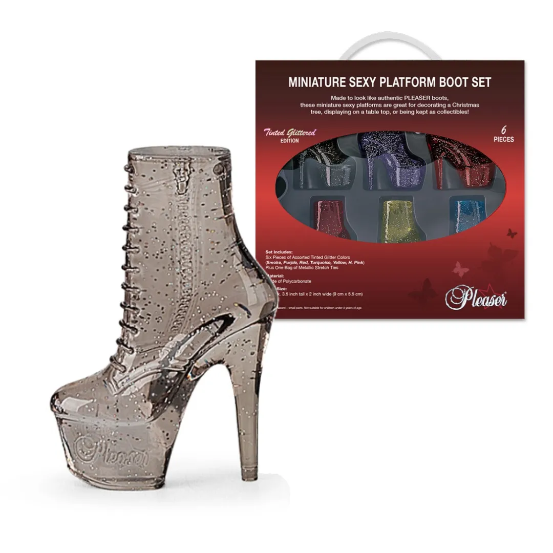 Pleaser Glitter Miniatuur Laarsjes