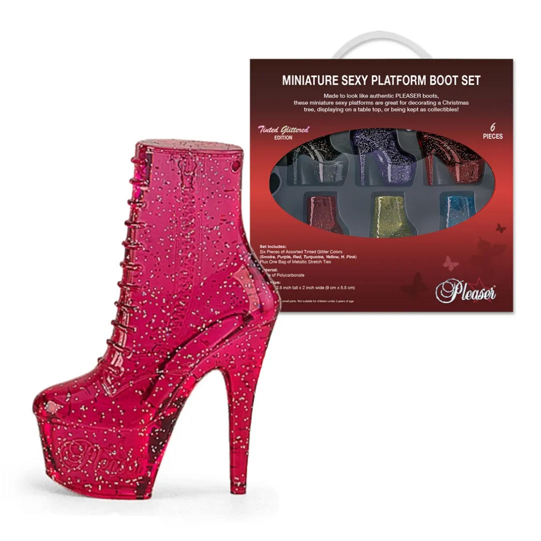 Pleaser Glitter Miniatuur Laarsjes