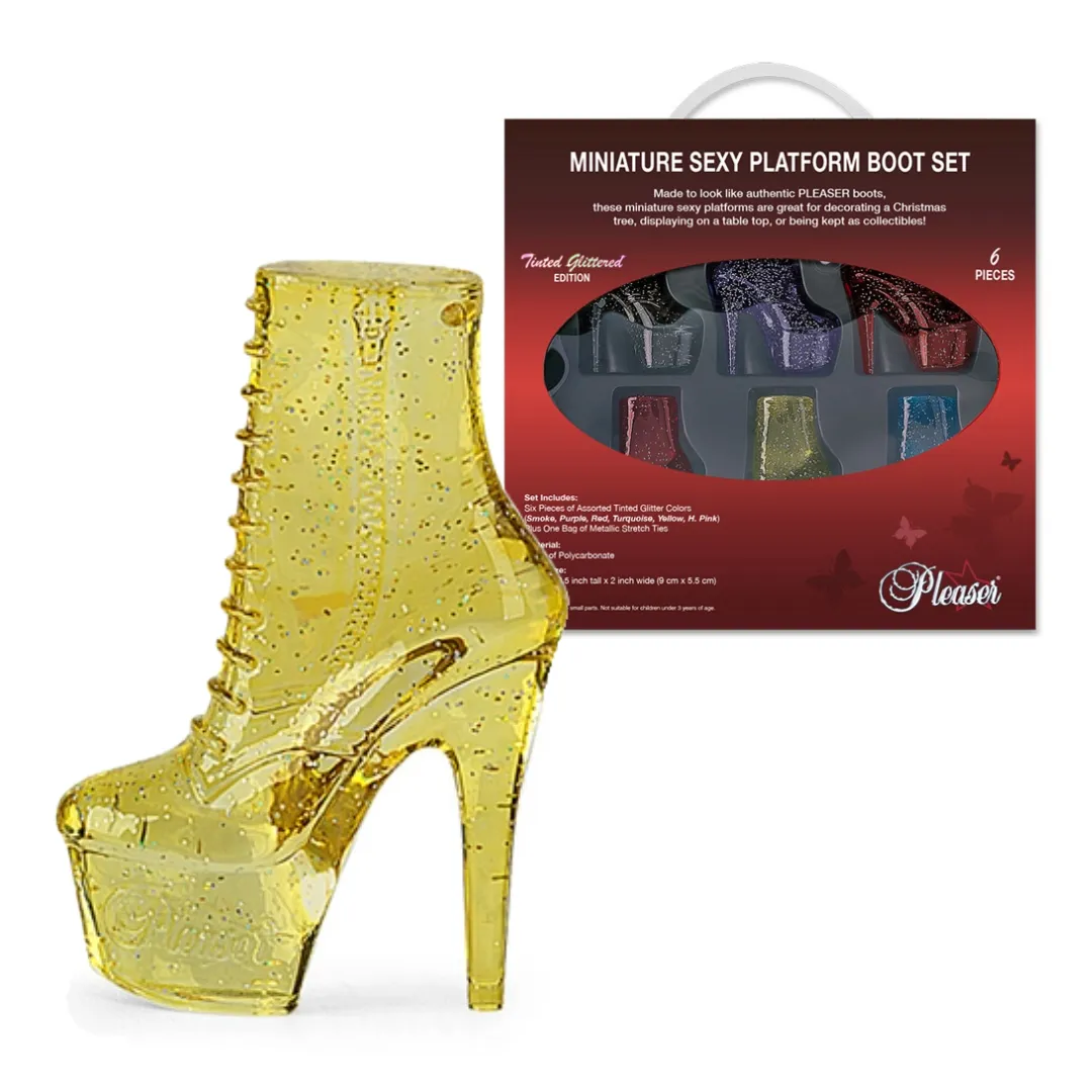 Pleaser Glitter Miniatuur Laarsjes