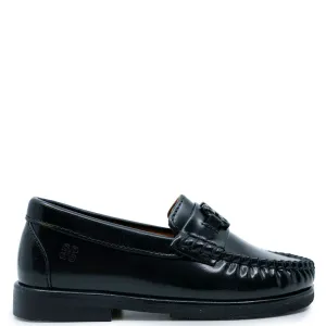 Porte Black Shine Buckle Loafer