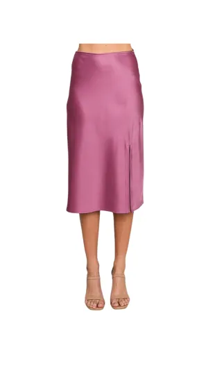 Pretty Berry Satin Midi