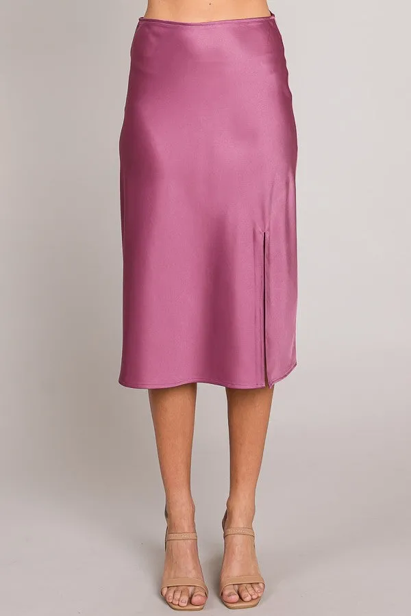 Pretty Berry Satin Midi