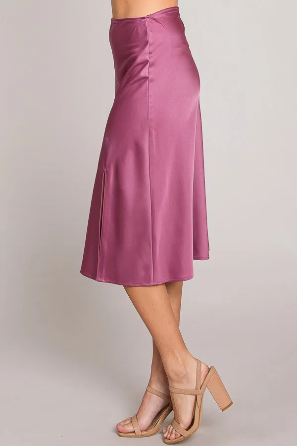Pretty Berry Satin Midi