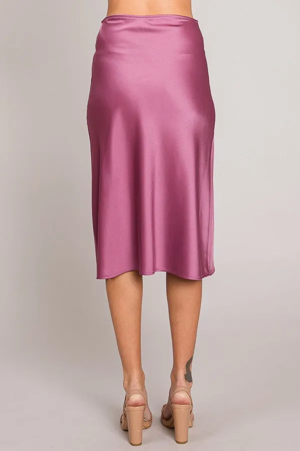 Pretty Berry Satin Midi