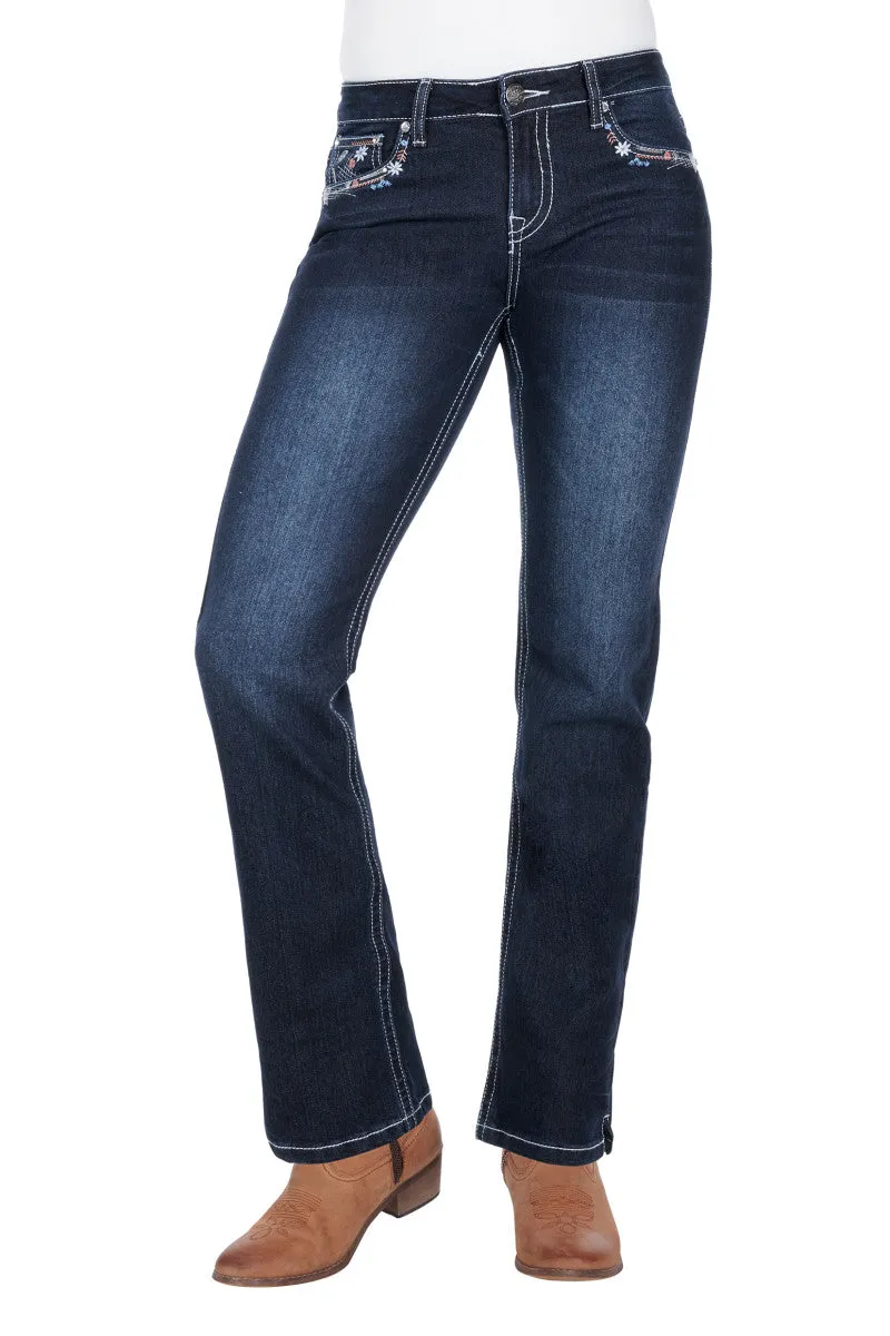 Pure Western Womens Anjelica Straight Leg Jean