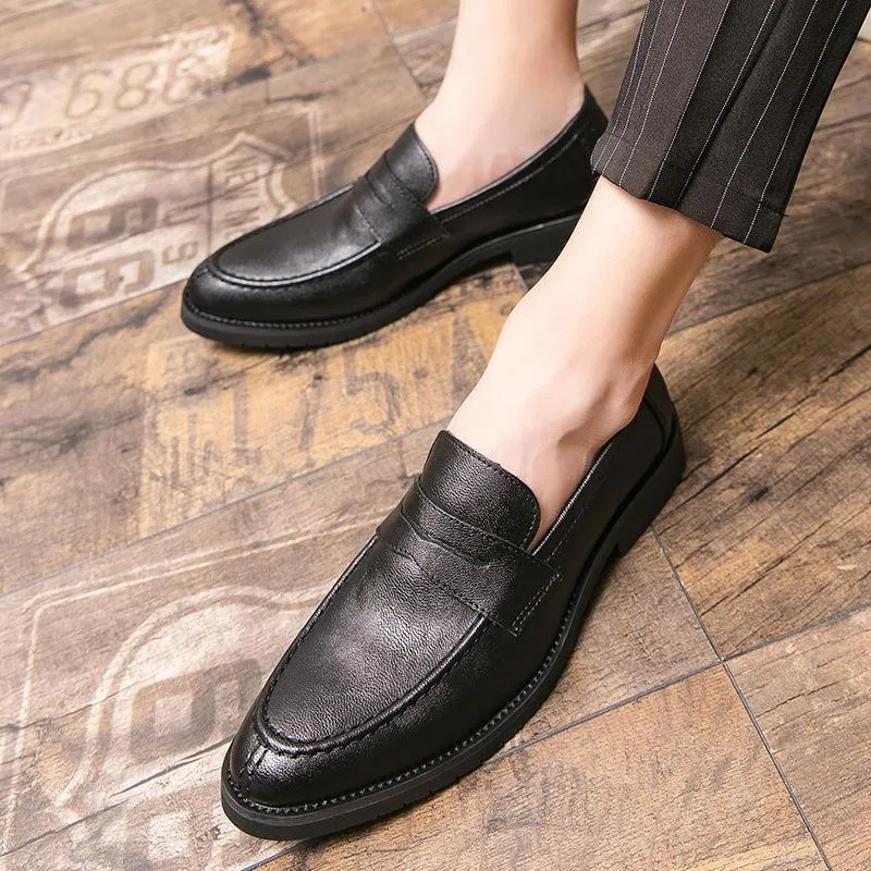 Retro British Style Slip-on Round Toe Loafers