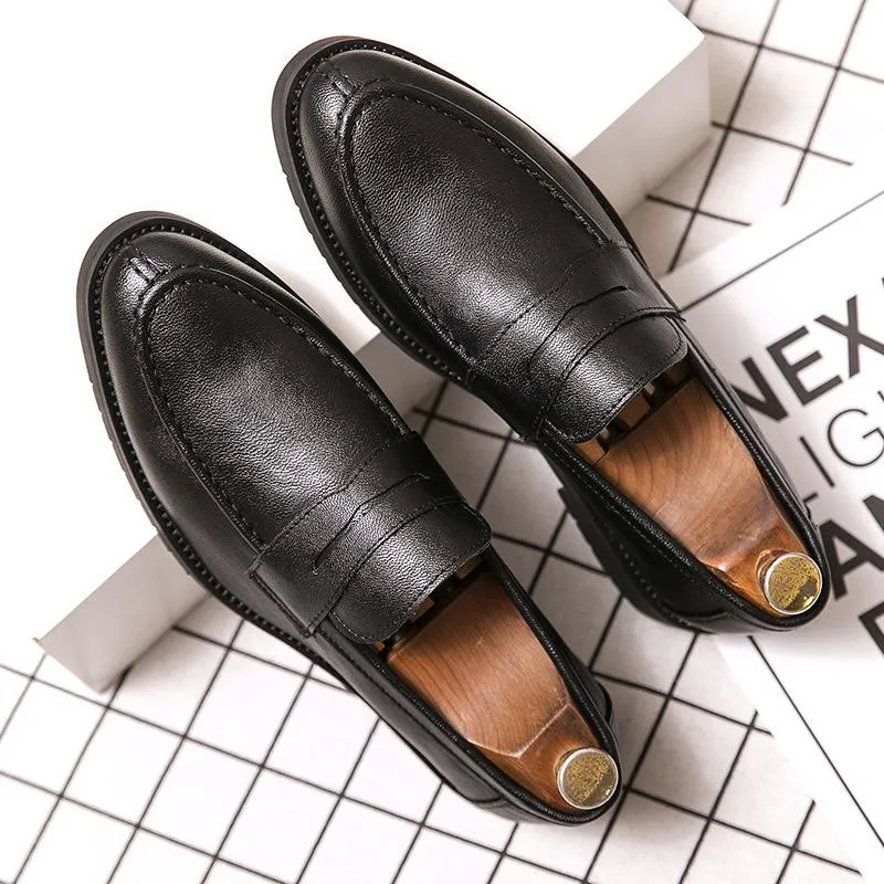 Retro British Style Slip-on Round Toe Loafers