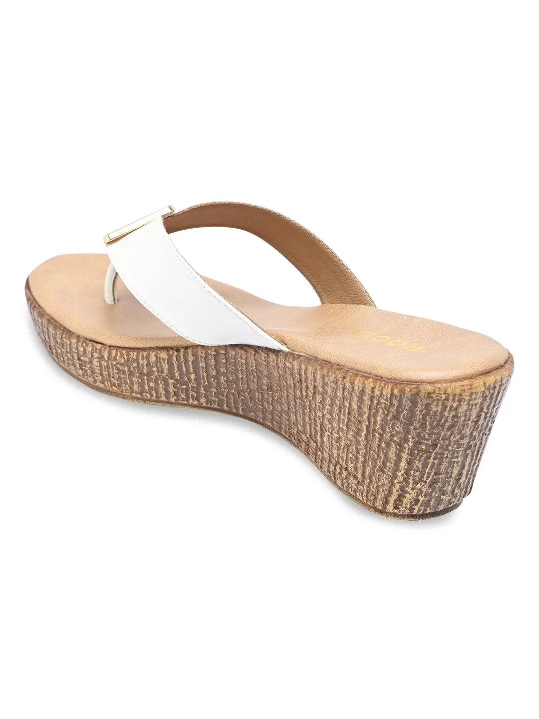 Rocia By Regal White Women Casual Wedge Sandals