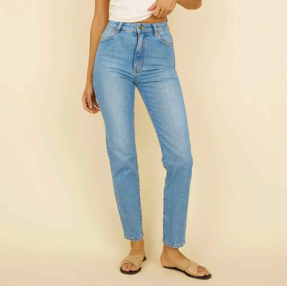Rolla's Womens Dusters High Rise Slim Light Wash Jeans Size 25 (AU 7)