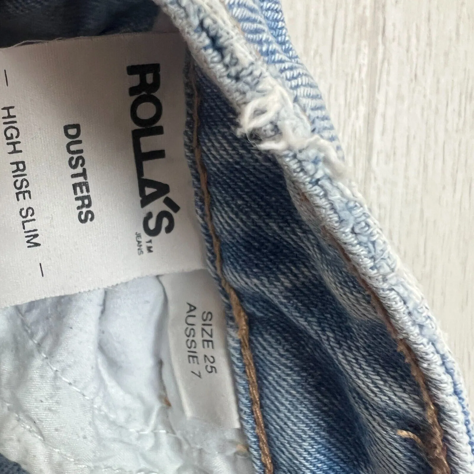 Rolla's Womens Dusters High Rise Slim Light Wash Jeans Size 25 (AU 7)