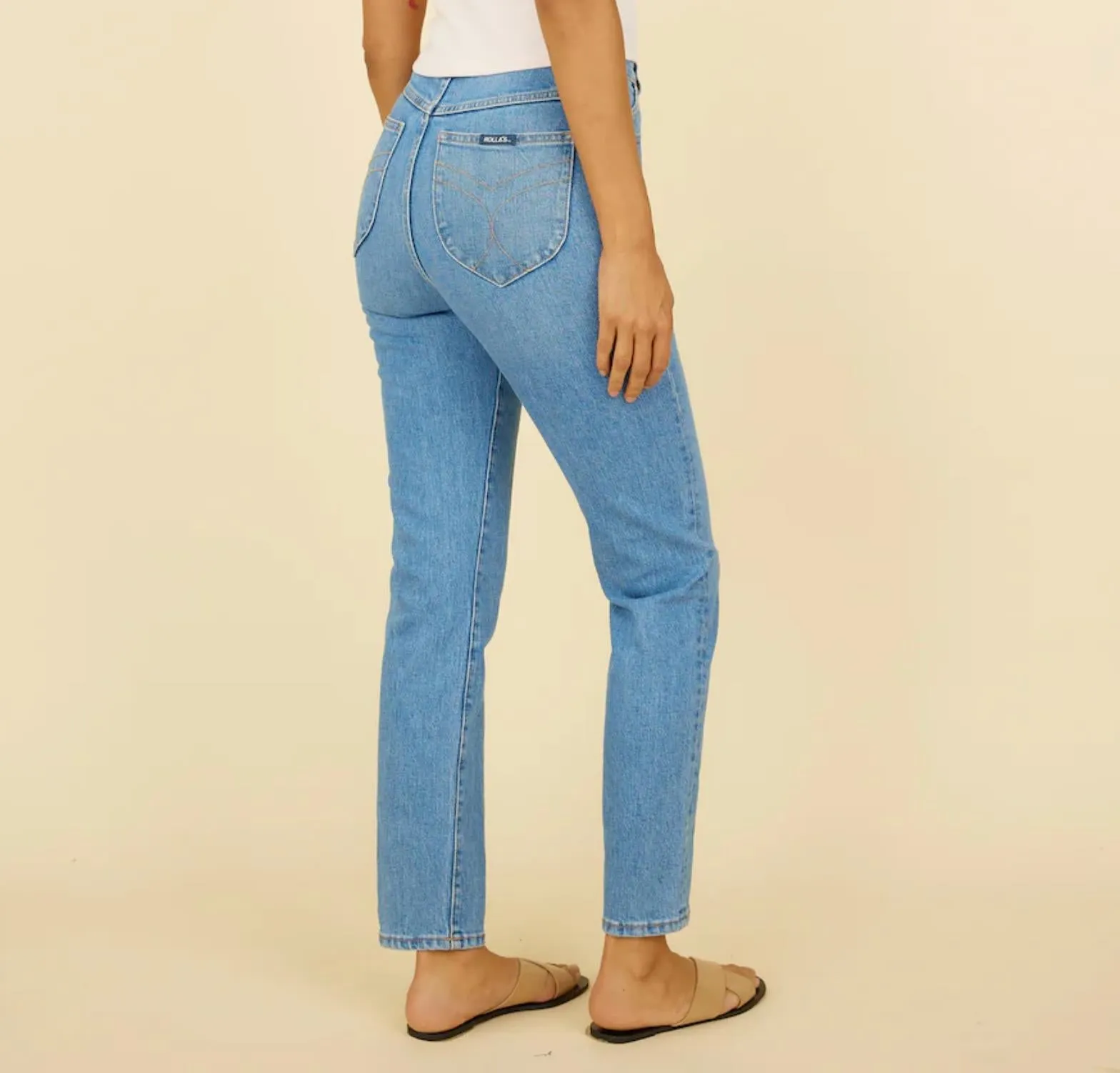 Rolla's Womens Dusters High Rise Slim Light Wash Jeans Size 25 (AU 7)