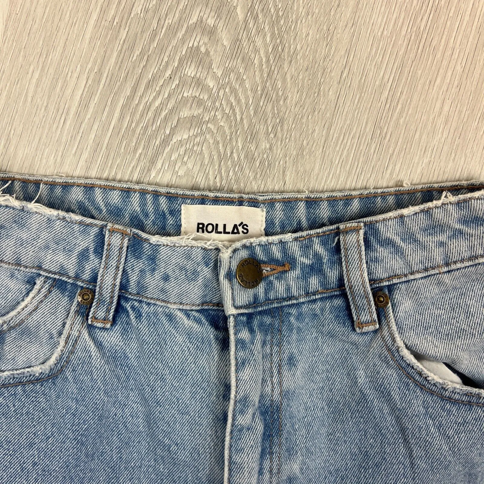 Rolla's Womens Dusters High Rise Slim Light Wash Jeans Size 25 (AU 7)