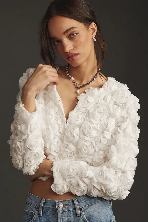 Scarlett™ - Chic Floral Jacquard Jacket