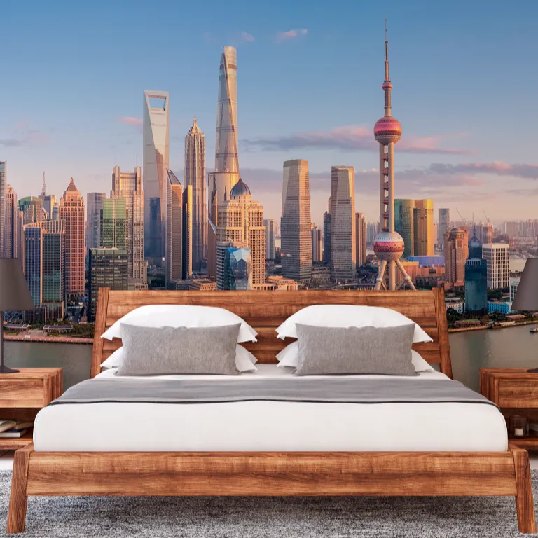 Shanghai Skyline Wallpaper Mural