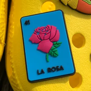 SHOE CHARMS - LA ROSA LOTERIA CARD