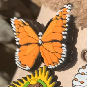 SHOE CHARMS - ORANGE BUTTERFLY