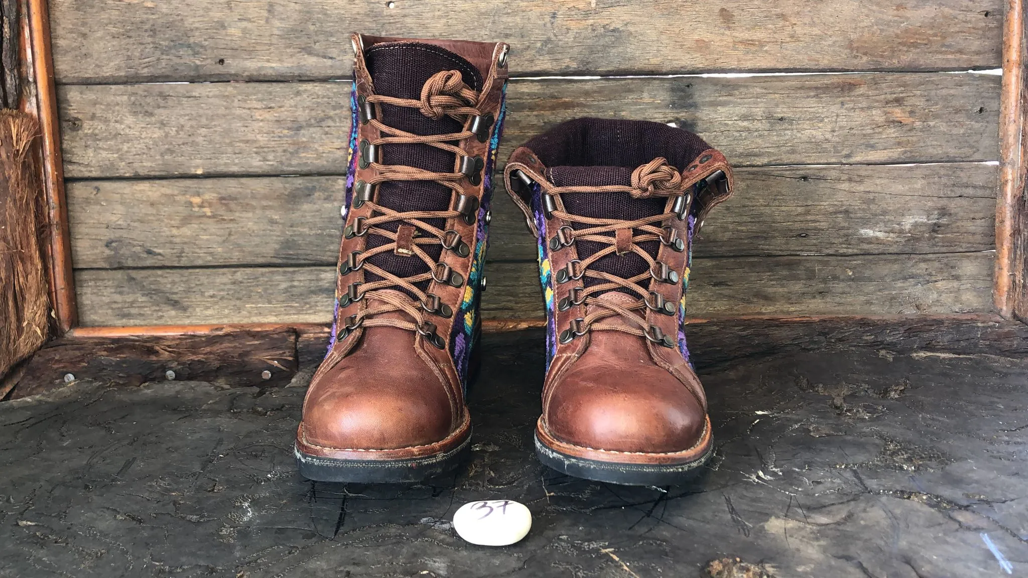 Size 37 Gypsy Boots - Red Butterfly