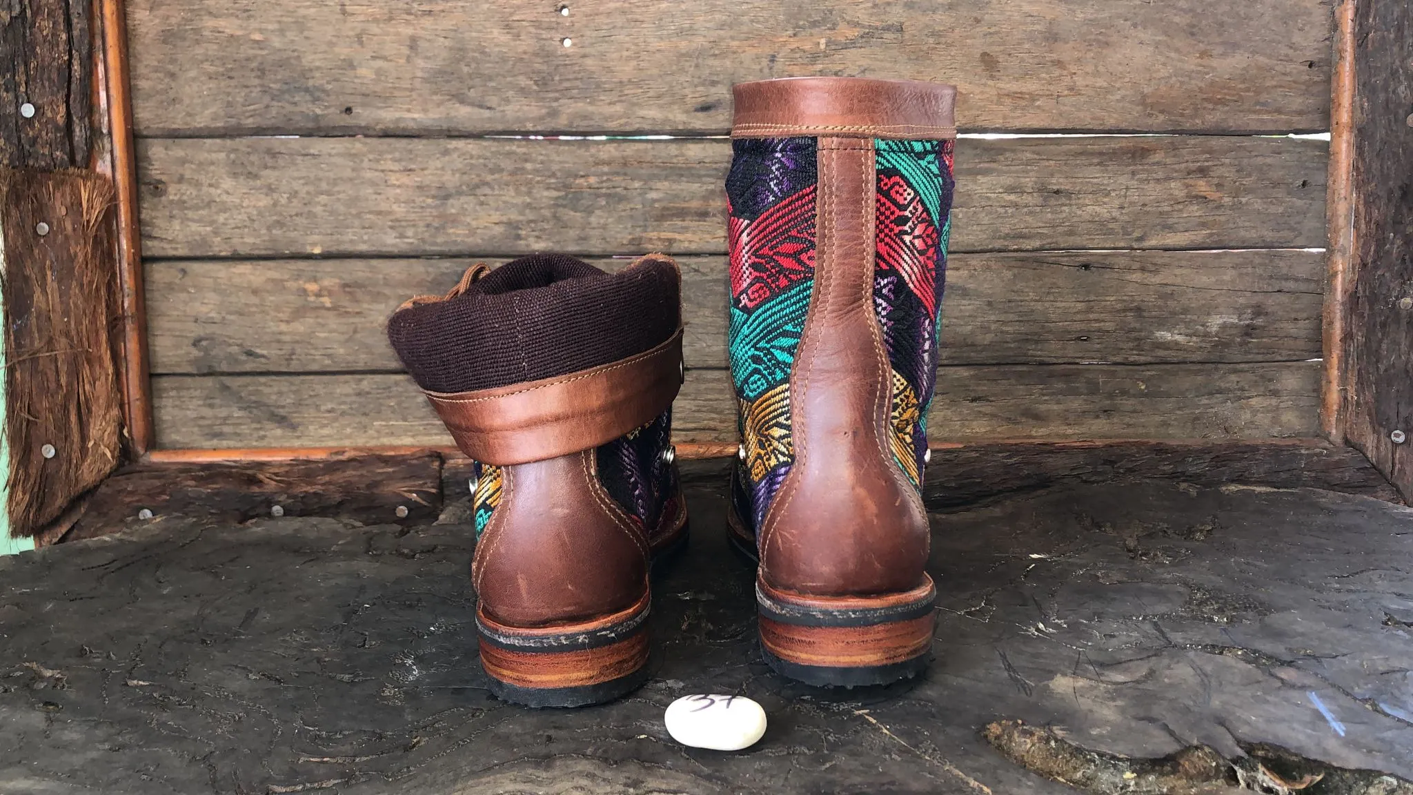 Size 37 Gypsy Boots - Turquoise Diamonds