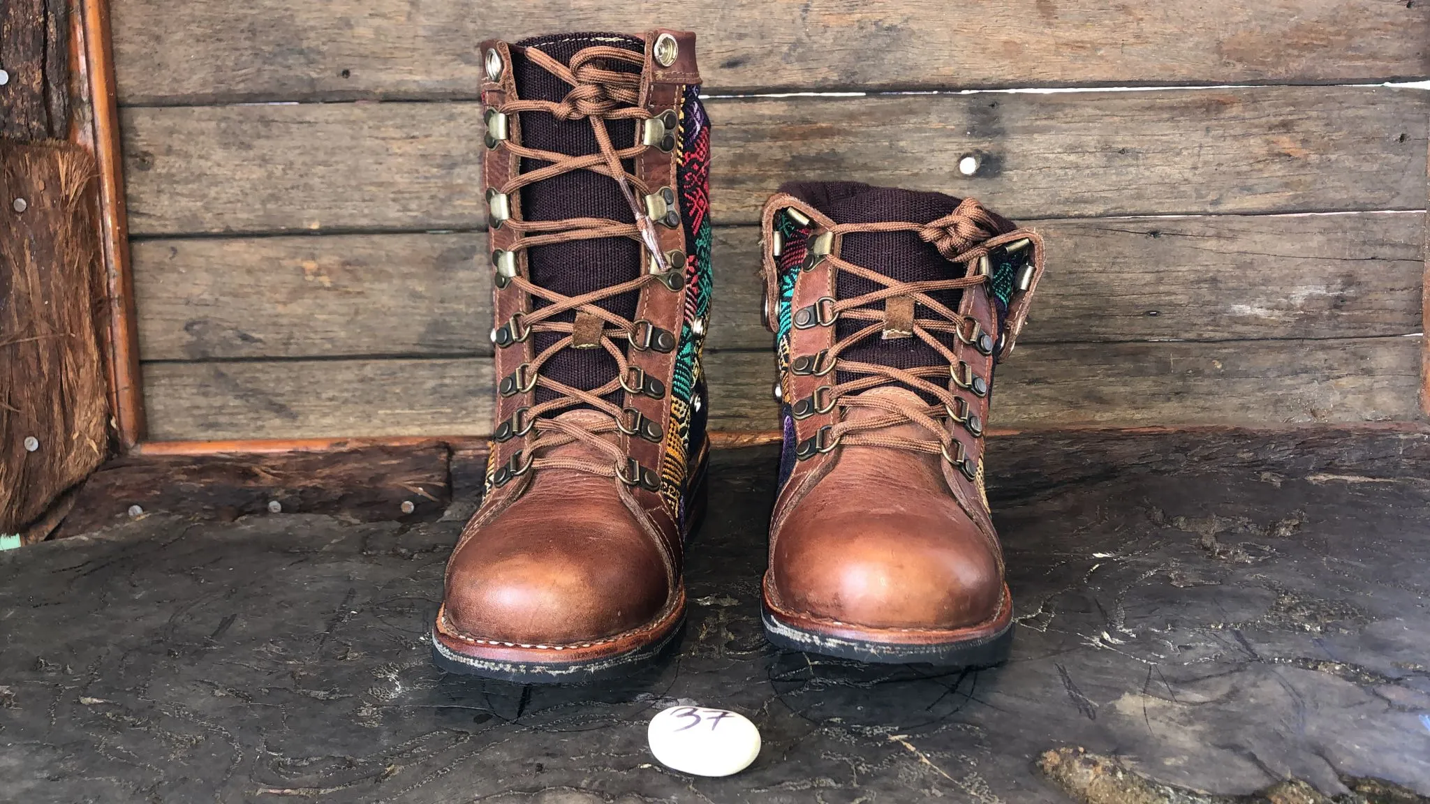 Size 37 Gypsy Boots - Turquoise Diamonds