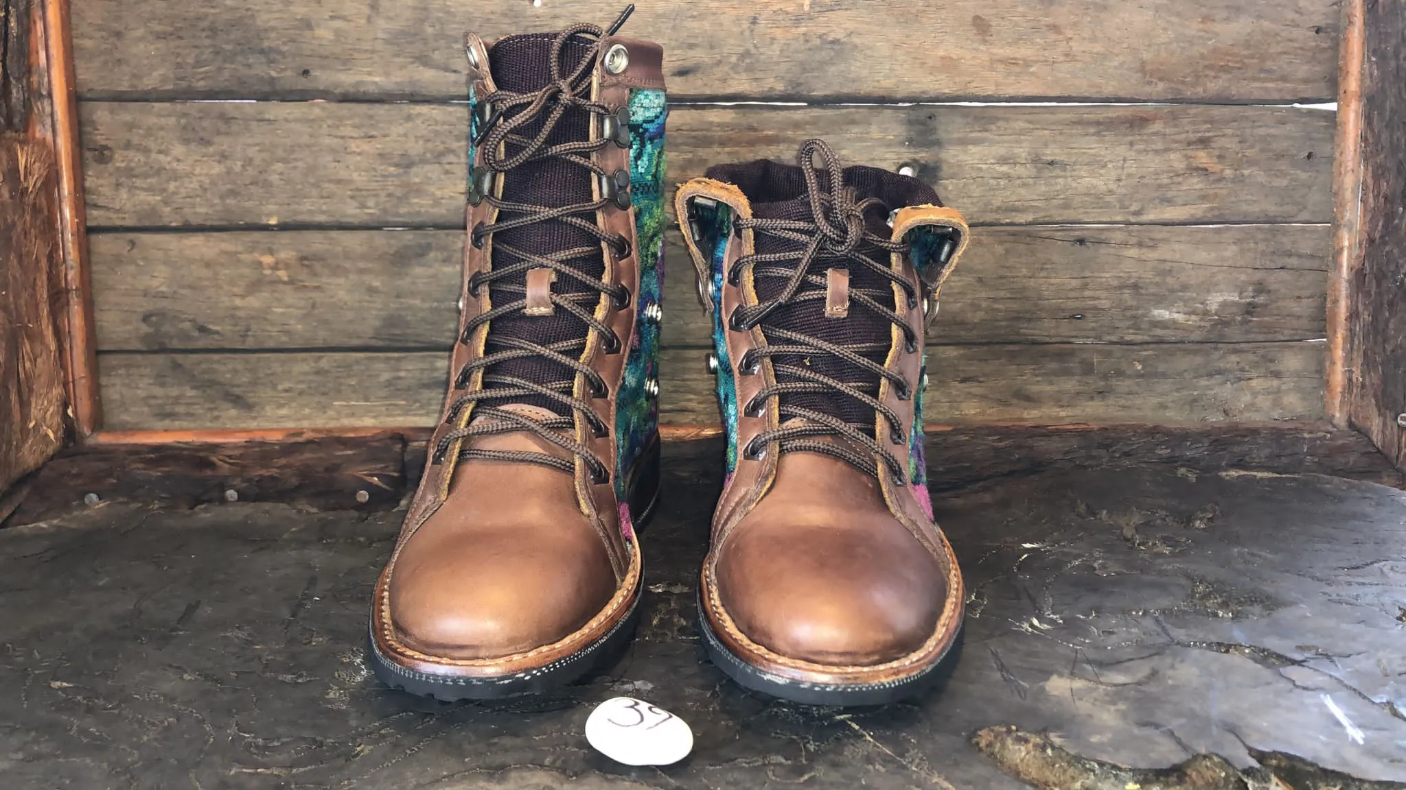 Size 39 Gypsy Boots - Turquoise Garden