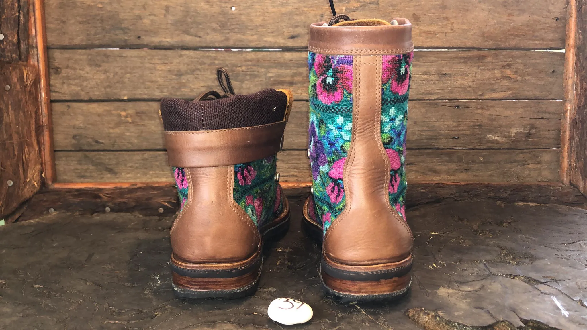 Size 39 Gypsy Boots - Turquoise Garden